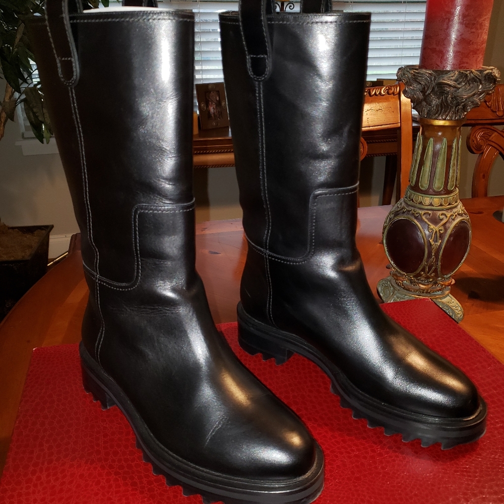 Tamara Mellon Easy Rider Mid Calf Boots  37.5